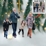 Customized Your Photo Ornament - Personalized Photo Mica Ornament - Christmas Gift For Family Member