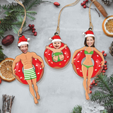 Custom Photo Ornament - Personalized Funny Photo Ornament - Gift For Friend And Family  | Swim