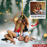 Custom Photo Ornament Santa Love You Perfect Gift for Family, Friends, Kids and Lover | Santa