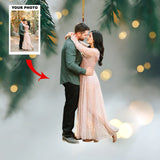 Heart Tied - Personalized Photo Mica Ornament - Customized Your Photo Ornament - Christmas Gift For Couple