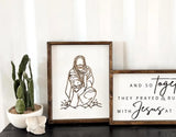 Stunning Jesus Christ “Reaching to Rescue” Wood Sign / SVG Digital Download – Faith Wall Art | Final