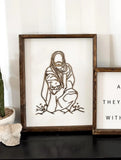 Stunning Jesus Christ “Reaching to Rescue” Wood Sign / SVG Digital Download – Faith Wall Art | Final