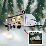 Customized Your Photo Ornament - Personalized Photo Mica Ornament - Christmas Gifts For Family Member